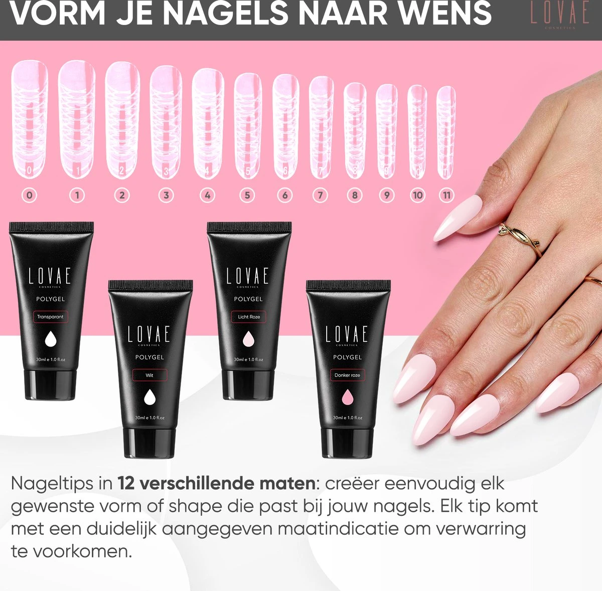Lovae Cosmetics Polygel - Polygel Kit - Nagels Starterspakket - Nageltips - Builder Gel - Set Van 4 Kleuren - 4 X 30 Gr 10 Lovae Cosmetics Polygel - Polygel Kit - Nagels Starterspakket - Nageltips - Builder Gel - Set Van 4 Kleuren - 4 X 30 Gr - Image 8