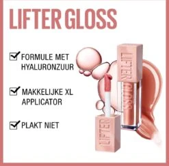 Maybelline New York - Lifter Gloss Lipgloss - 3 Moon - Roze - Glanzende Lipgloss - 5.4ml -Modecosmetica Winkel 1200x1179 12
