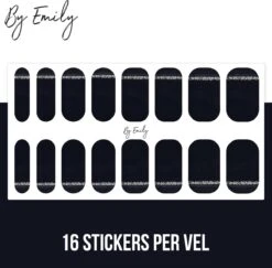 By Emily - Nagel Wrap - Classy Black | 16 Stickers | Nail Wrap | Nail Art | Trendy | Design | Nagellakvrij | Eenvoudig | Nagel Wrap | Nagel Stickers | Folie | Zelfklevend | Sjablonen -Modecosmetica Winkel 1200x1180 10