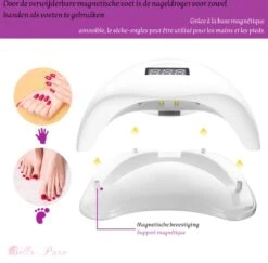Bella Pure 48W Nageldroger - Vinger- En Teennagels - Bewegingssensor En Timer - 24 LED's 14 Bella Pure 48W Nageldroger - Vinger- En Teennagels - Bewegingssensor En Timer - 24 LED's -Modecosmetica Winkel 1200x1181 3