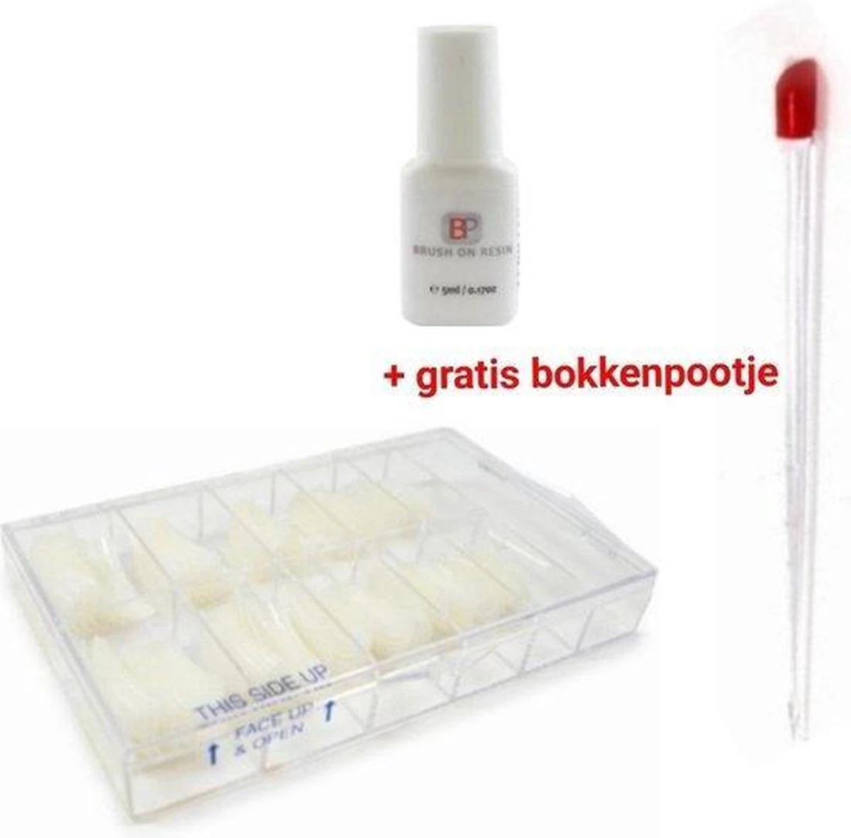 Merkloos Professionele Naturel Kunstnagel / Acryl Nagels Set + Nagellijm 5ml + Bokkenpootje - 500 Stuks Tips - Starter Kit Nails 3 Merkloos Professionele Naturel Kunstnagel / Acryl Nagels Set + Nagellijm 5ml + Bokkenpootje - 500 Stuks Tips - Starter Kit Nails