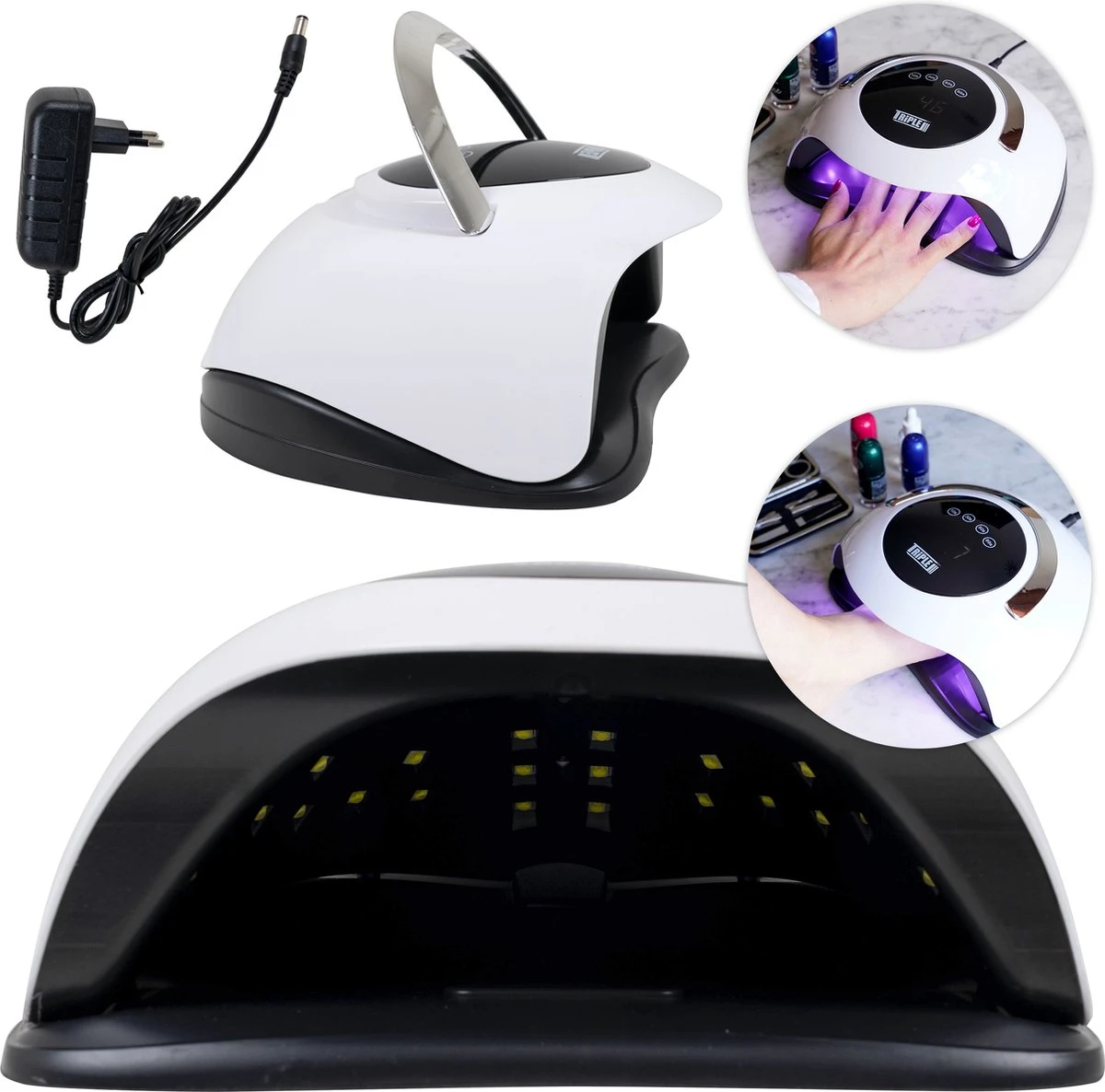 Triple J® UV Lamp Gelnagels - Nageldroger - Nagellamp - Automatische Timer - 36 LEDs - Wit 3 Triple J® UV Lamp Gelnagels - Nageldroger - Nagellamp - Automatische Timer - 36 LEDs - Wit