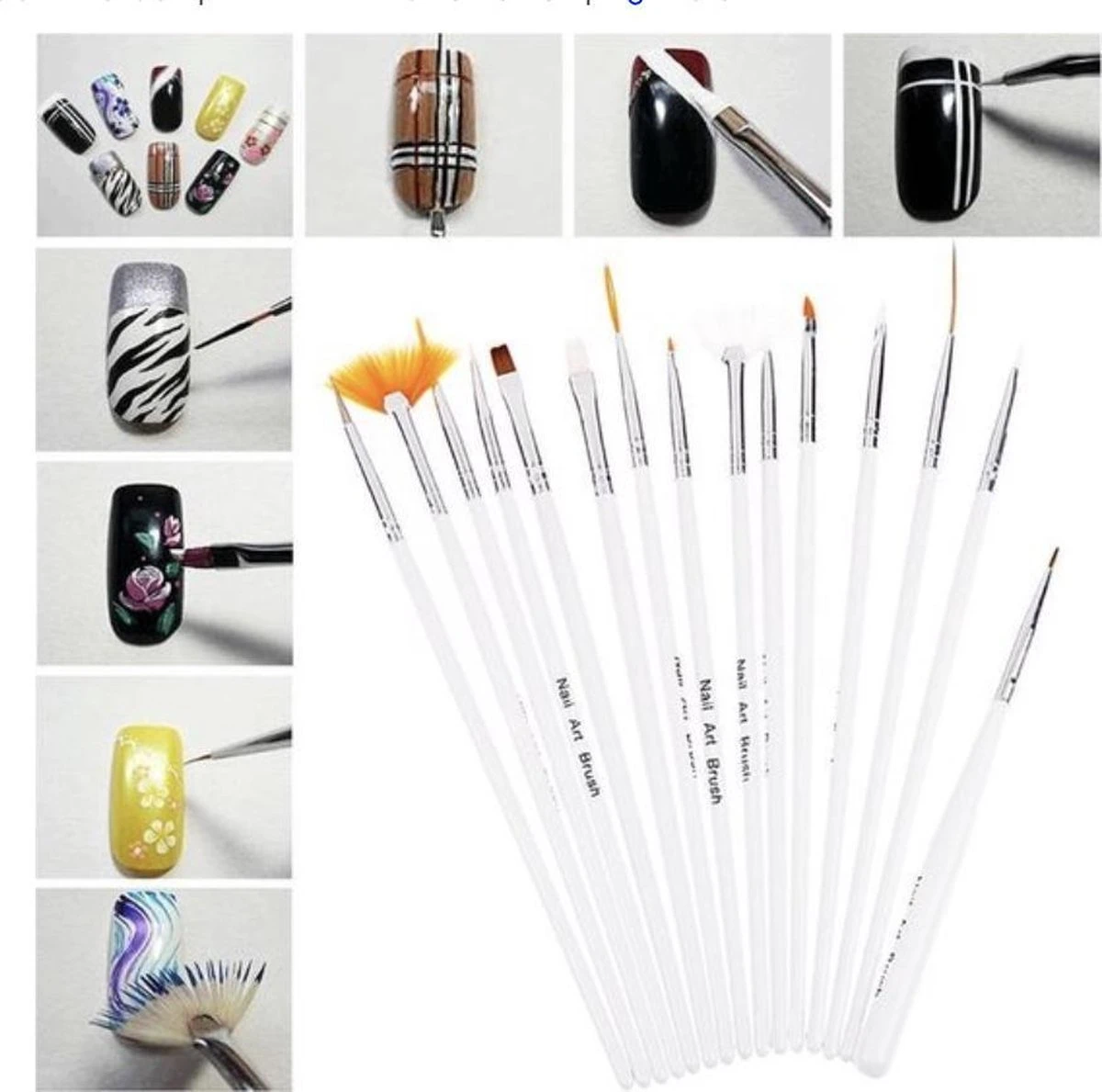 Druppelpennen Nail Art Acryl Penselen & Dotting Tool Set - Pen Kwastjes Gelnagels / Acryl Nagels 4 Druppelpennen Nail Art Acryl Penselen & Dotting Tool Set - Pen Kwastjes Gelnagels / Acryl Nagels - Image 2