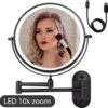 Make Up - Spiegel - Led Verlichting - 10X Vergroting - 3 Lichtstanden - Wandspiegel Rond - Badkamer - Mat Zwart - Draadloos 1 Make Up - Spiegel - Led Verlichting - 10X Vergroting - 3 Lichtstanden - Wandspiegel Rond - Badkamer - Mat Zwart - Draadloos -Modecosmetica Winkel 1200x1191 26