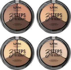 NYX Professional Makeup 3 Steps To Sculpt Face Sculpting Palette - Light 3STS02 - Highlighter En Contouring Make-up - 15 Gr 11 NYX Professional Makeup 3 Steps To Sculpt Face Sculpting Palette - Light 3STS02 - Highlighter En Contouring Make-up - 15 Gr -Modecosmetica Winkel 1200x1192 13