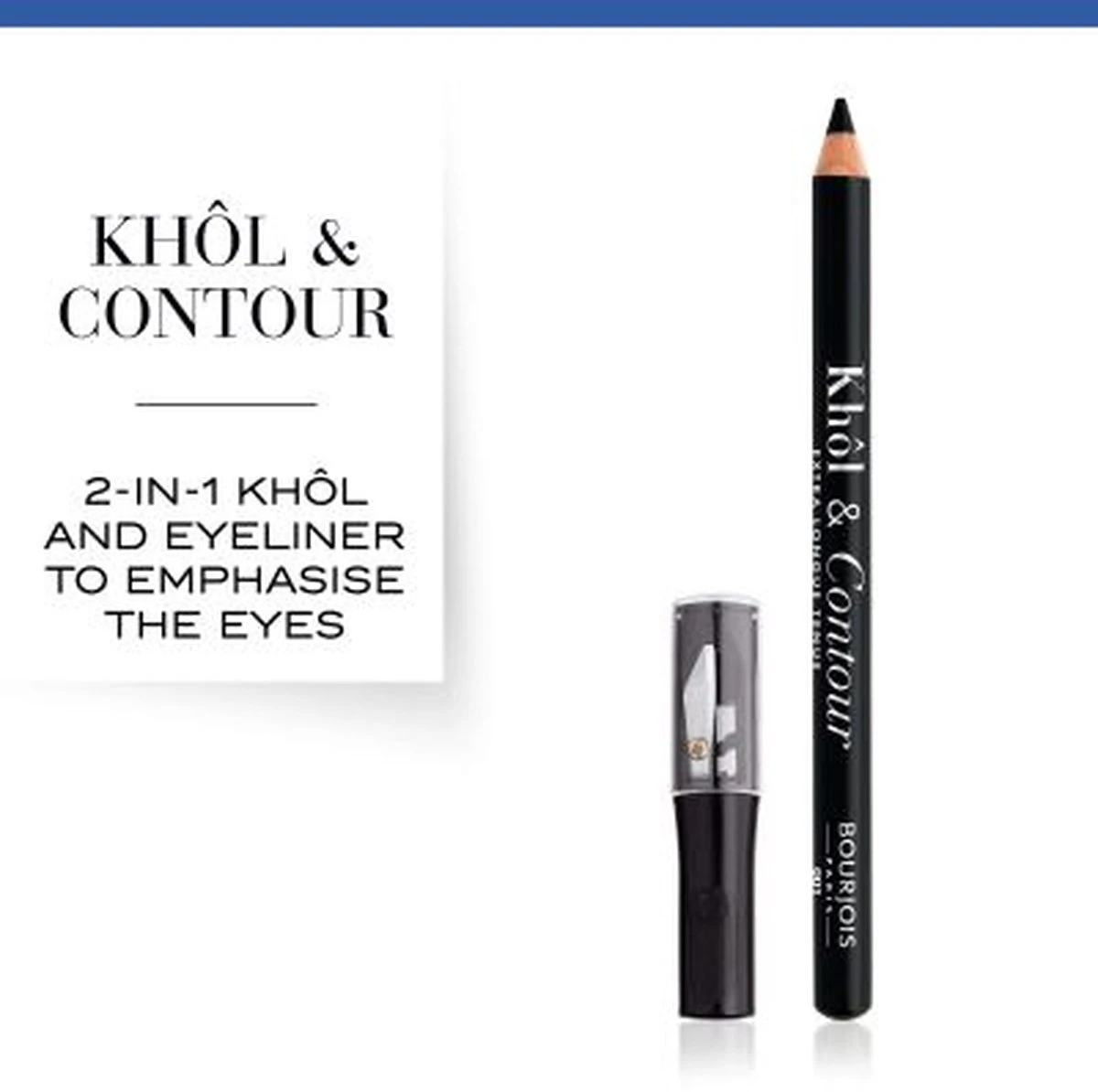 Bourjois Eye Liner Khol Contour Oogpotlood - 001 Black 4 Bourjois Eye Liner Khol Contour Oogpotlood - 001 Black - Image 2
