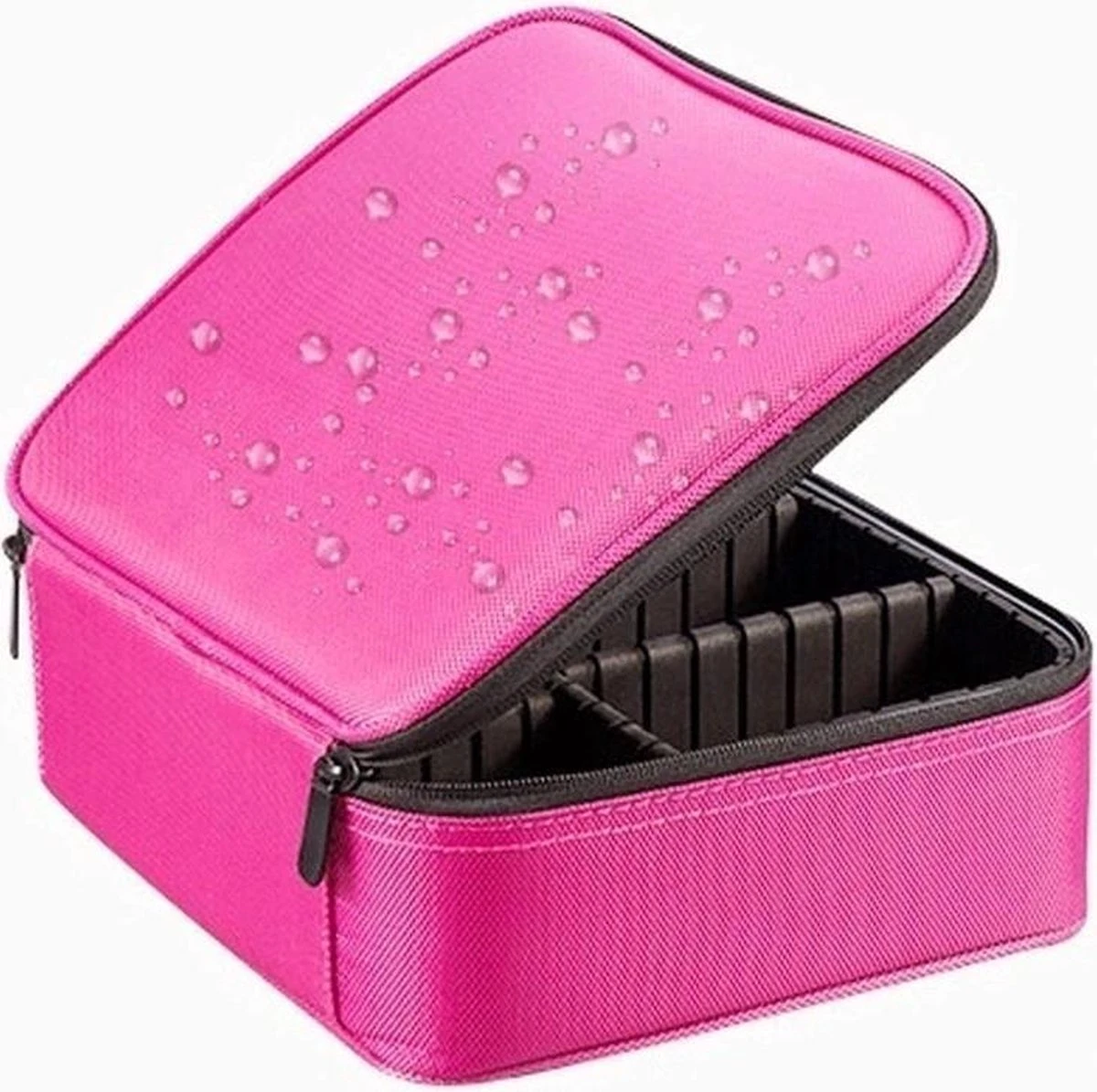 Cosmetica Koffer - Make-up Koffer Met Verstelbare Vakken - Visagie En Nagelstyliste Beauty Koffer - 26x23x9CM - Roze 4 Cosmetica Koffer - Make-up Koffer Met Verstelbare Vakken - Visagie En Nagelstyliste Beauty Koffer - 26x23x9CM - Roze - Image 2