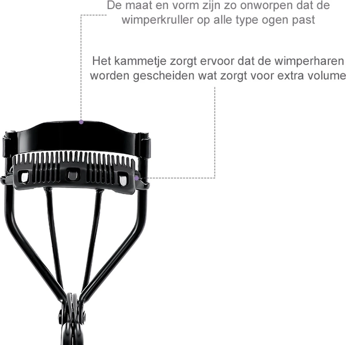 INTER-ESQUE® Wimperkruller - Eyelash Curler + 3x Gratis Extra Siliconen Pad & 3x Extra Kam - Zwart 8 INTER-ESQUE® Wimperkruller - Eyelash Curler + 3x Gratis Extra Siliconen Pad & 3x Extra Kam - Zwart - Image 6