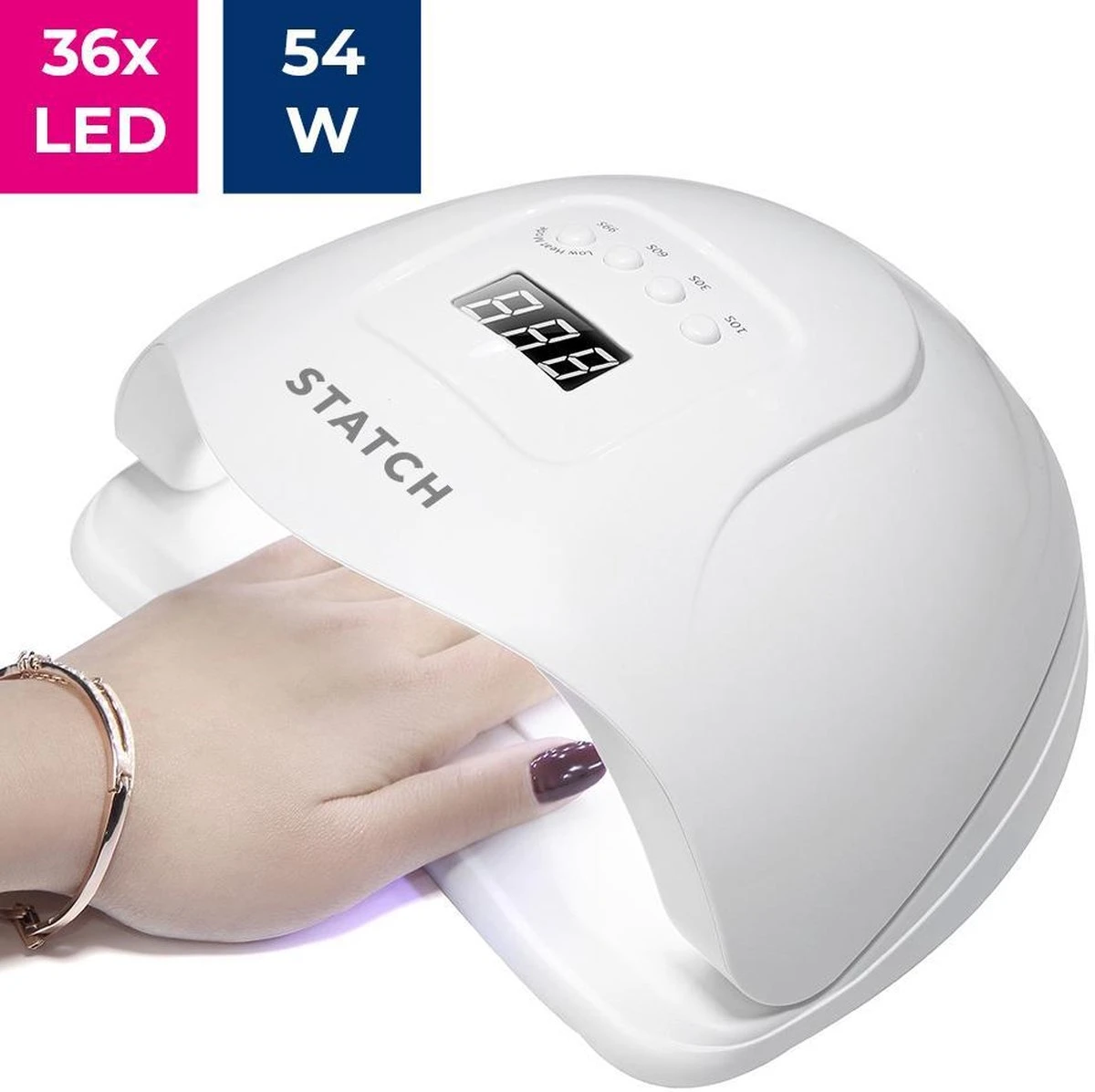 Statch LED Nageldroger Voor Gelnagels - Inclusief Bewegingssensor En Timer – 36LED Lampen- LCD Display 3 Statch LED Nageldroger Voor Gelnagels - Inclusief Bewegingssensor En Timer – 36LED Lampen- LCD Display