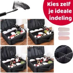 Mmoods Make-up Koffer – Make Up Tas Reizen – Makeup Organizer Verstelbaar -Beautycase Waterdicht – Make-up Tasje Voor Onderweg – Toilettas Voor Cosmetica Zwart 13 Mmoods Make-up Koffer – Make Up Tas Reizen – Makeup Organizer Verstelbaar -Beautycase Waterdicht – Make-up Tasje Voor Onderweg – Toilettas Voor Cosmetica Zwart -Modecosmetica Winkel 1200x1197 72