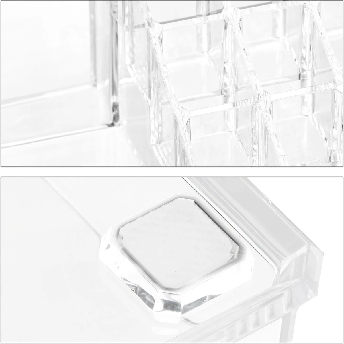 Relaxdays Make-up Organizer Klein - Stapelbaar - Sieradendoosje - Cosmetica - Opbergbox - Doorzichtig 18 Relaxdays Make-up Organizer Klein - Stapelbaar - Sieradendoosje - Cosmetica - Opbergbox - Doorzichtig - Image 16