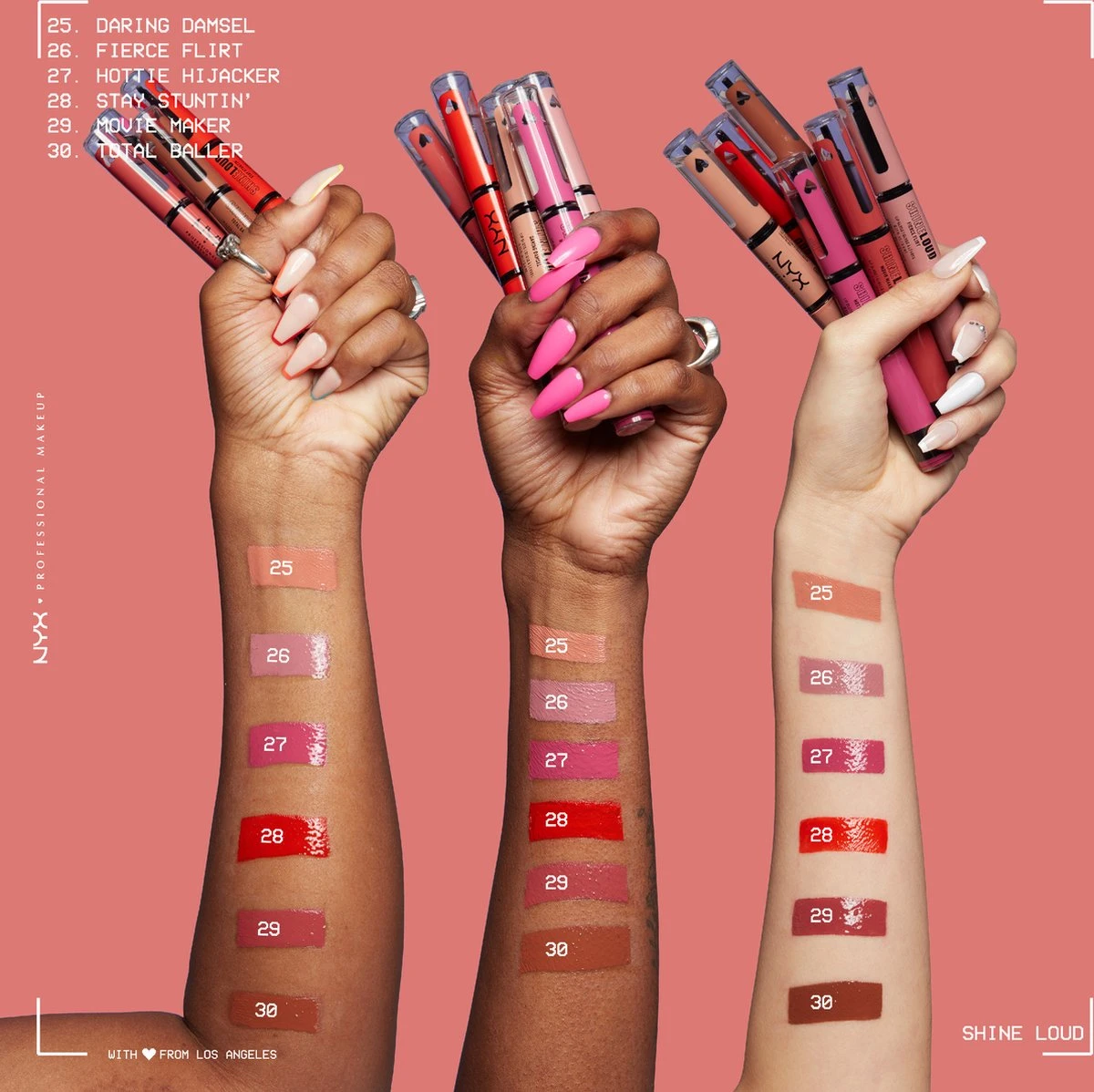 NYX Professional Makeup Shine Loud Pro Pigment Lip Shine - SLHP25 Daring Damsel - Lipgloss - 3.4 Ml 5 NYX Professional Makeup Shine Loud Pro Pigment Lip Shine - SLHP25 Daring Damsel - Lipgloss - 3.4 Ml - Image 3