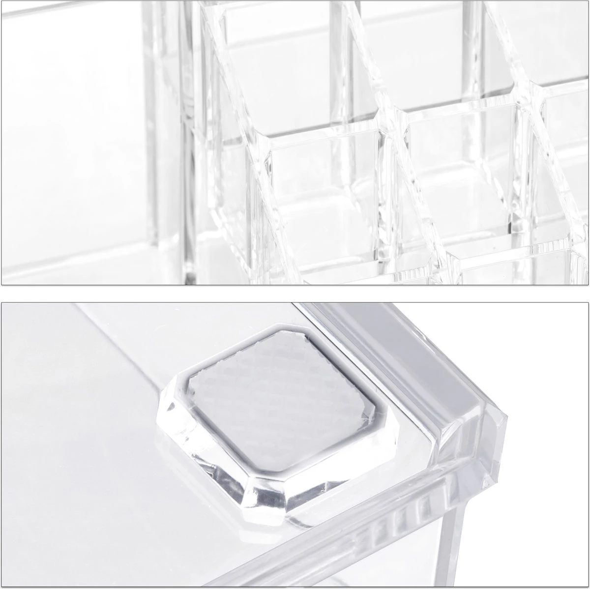 Relaxdays Make-up Organizer - Tweedelig - Cosmetica Opbergdoos - Transparant 17 Relaxdays Make-up Organizer - Tweedelig - Cosmetica Opbergdoos - Transparant - Image 15