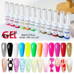 Nail Art Gel - Fine Liner Gel - 12 Stuks - UV/LED Gel - Gellak - Nagel Gellak - UV/LED Lamp - UV/LED Nageldroger - Gelnagels - Nepnagels - Acrylnagels - Tekenpenseel Nagels - Professioneel - Hoge Kwaliteit -Modecosmetica Winkel 1200x1200 112