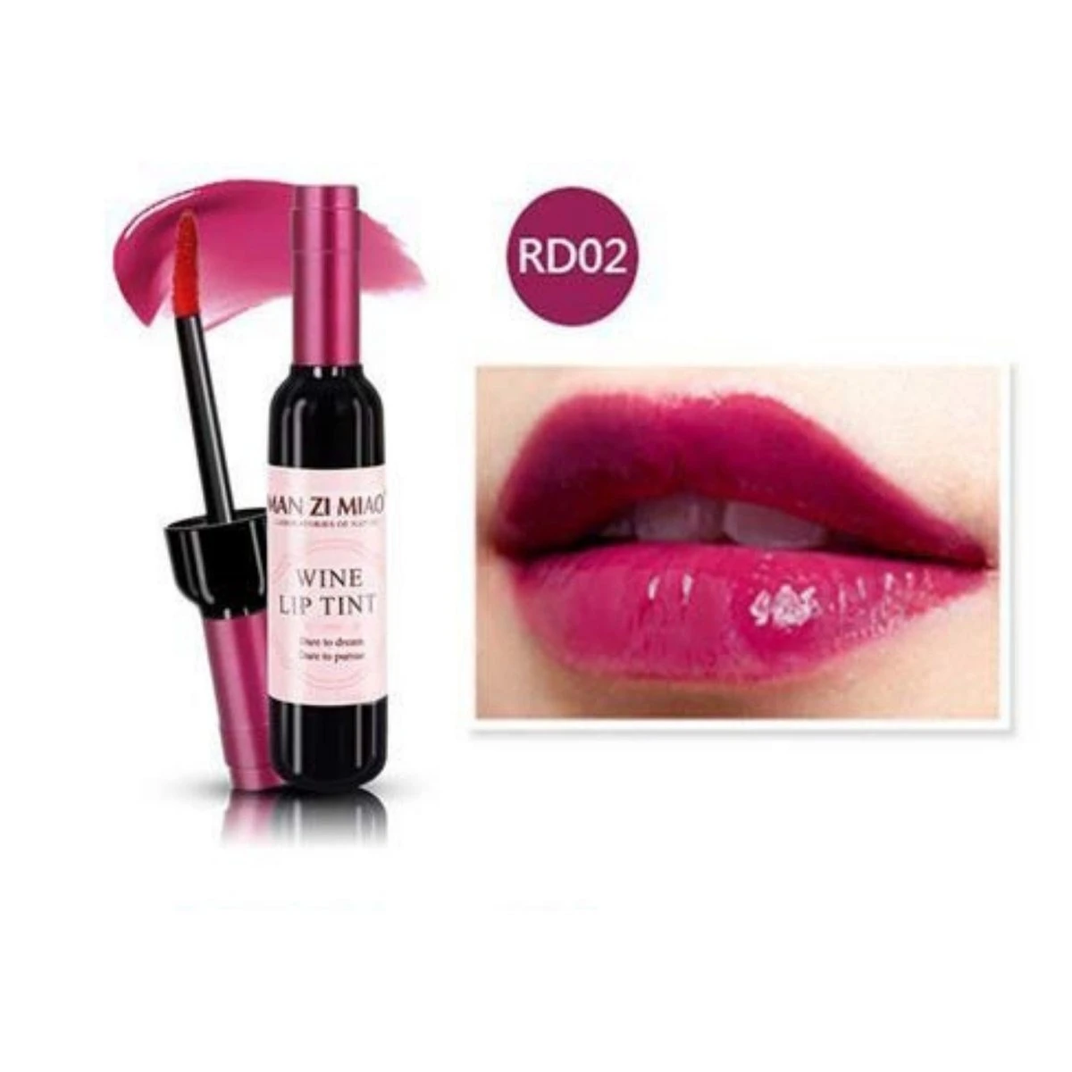 MAN ZI MIAO® Lippenstift - Wijn - Wine - Wijnfles - Lipgloss - Lipstick - Make Up - Rood - Shiraz Red - Wine Lip Tint 4 MAN ZI MIAO® Lippenstift - Wijn - Wine - Wijnfles - Lipgloss - Lipstick - Make Up - Rood - Shiraz Red - Wine Lip Tint - Image 2