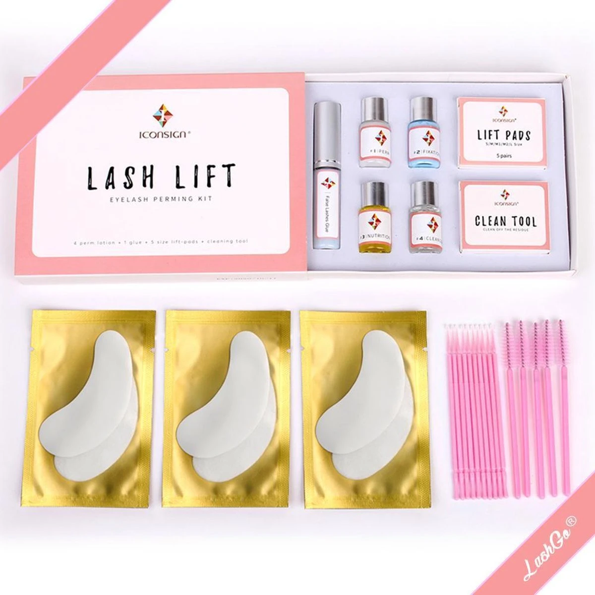 Iconsign® Wimperlifting Set / Lash Lift Kit - 25-Delige - Setje LashGo® Nep Wimpers Inbegrepen - Natuurlijk Wimper Krullen - Wimperliftingset 4 Iconsign® Wimperlifting Set / Lash Lift Kit - 25-Delige - Setje LashGo® Nep Wimpers Inbegrepen - Natuurlijk Wimper Krullen - Wimperliftingset - Image 2