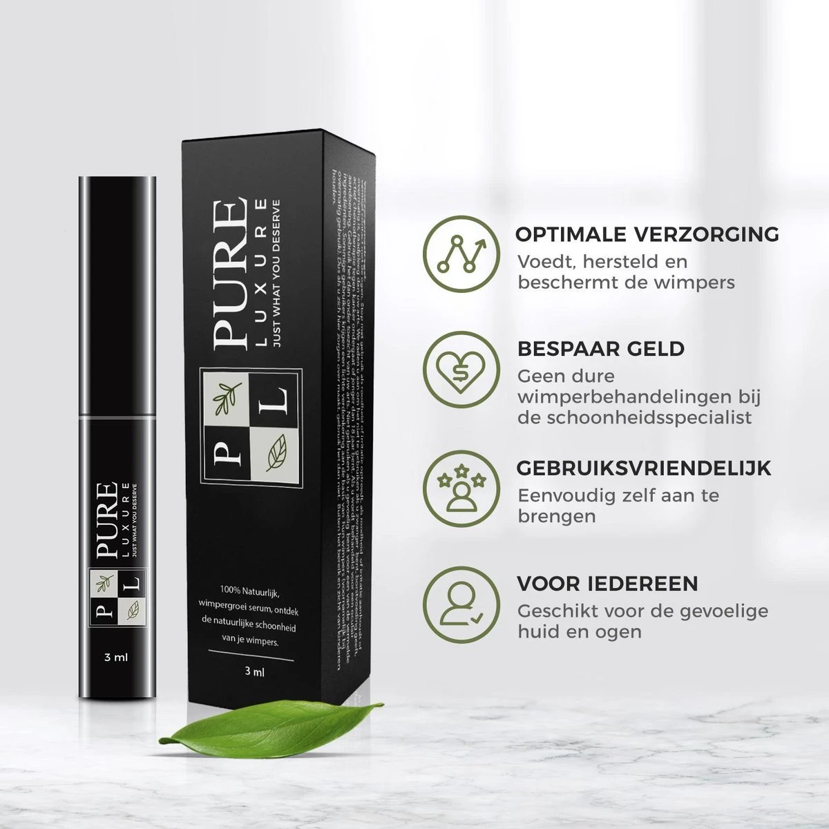 Wimperserum 3ml - Wenkbrauwserum - Langere, Sterkere En Volle Wimpers - 100% Natuurlijk - Wenkbrauw Serum - Eyelash Serum 4 Wimperserum 3ml - Wenkbrauwserum - Langere, Sterkere En Volle Wimpers - 100% Natuurlijk - Wenkbrauw Serum - Eyelash Serum - Image 2