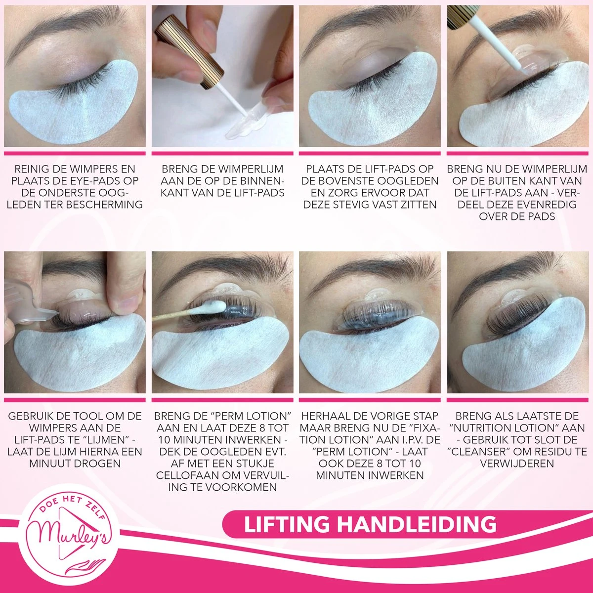 MURLEY'S Lashlift Set Met Wimperverf & Wenkbrauwverf, Met Zwarte Verf 8 MURLEY'S Lashlift Set Met Wimperverf & Wenkbrauwverf, Met Zwarte Verf - Image 6