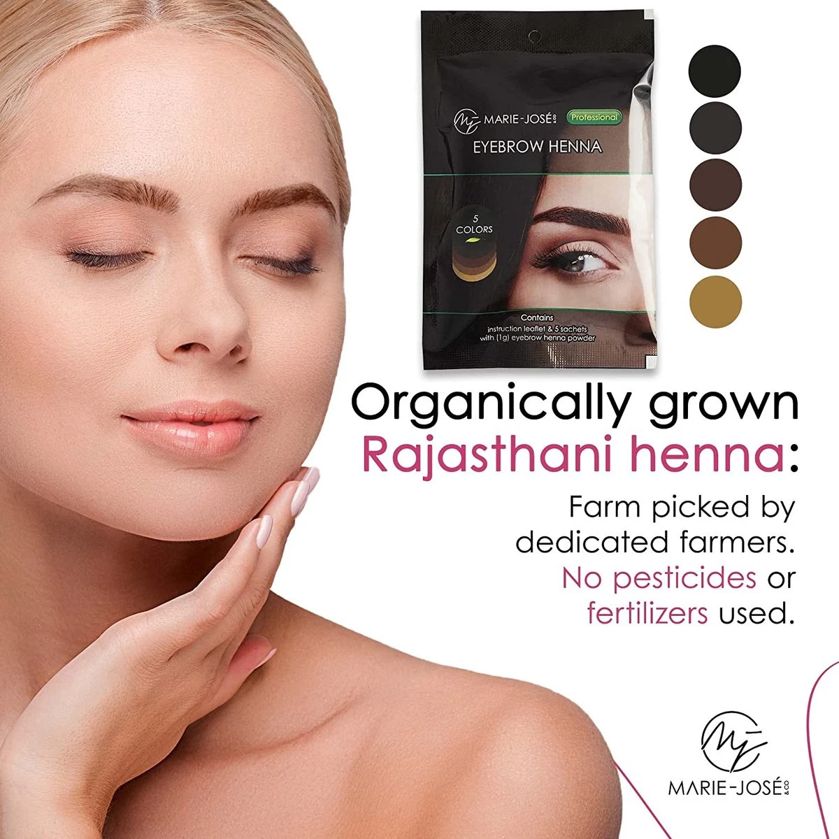 Henna Wenkbrauwverf 5 Kleuren | Henna Brows |Geschikt Voor Minstens 25 Toepassingen | Zelf Je Perfecte Kleur Samenstellen! 9 Henna Wenkbrauwverf 5 Kleuren | Henna Brows |Geschikt Voor Minstens 25 Toepassingen | Zelf Je Perfecte Kleur Samenstellen! - Image 7