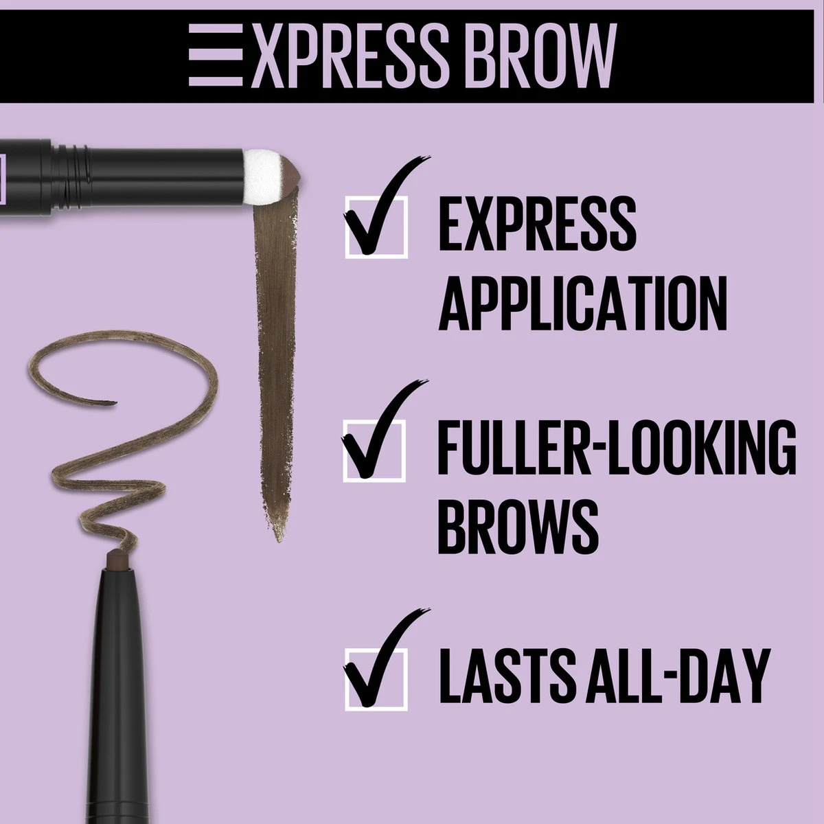 Maybelline Express Brow Duo Wenkbrauwpotlood - 05 Black Brown 17 Maybelline Express Brow Duo Wenkbrauwpotlood - 05 Black Brown - Image 15