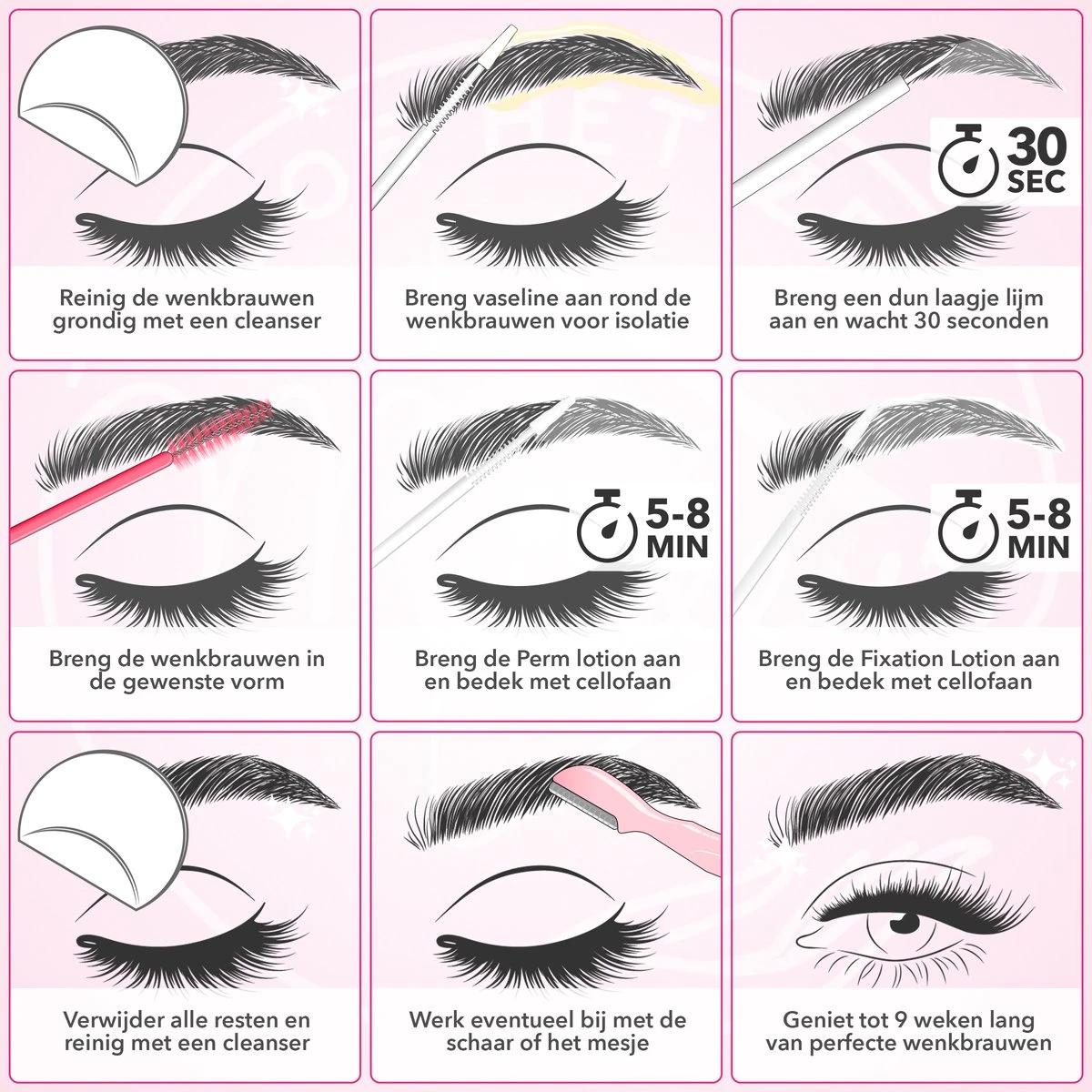 MURLEY'S Brow Lamination Kit - Brow Lift - Starterkit - Wenkbrauwlifting Set - Langdurig Perfecte Wenkbrauwen 6 MURLEY'S Brow Lamination Kit - Brow Lift - Starterkit - Wenkbrauwlifting Set - Langdurig Perfecte Wenkbrauwen - Image 4