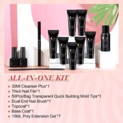 Polygel Kit - Polygel Set - Nagelverlenging - Polygel 7 Kleuren - Polygel Nagels - Kunstnagels - Gel Polish - Acryl Gellak -Modecosmetica Winkel 1200x1200 187