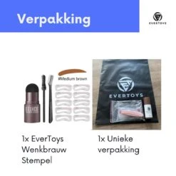 EverToys Wenkbrauw Stempel - Plus Poeder - Eye Brow Stamp - Kit - Trimmer - Potlood - Lash Lift - Stick - Potlood - Set - Bruin -Modecosmetica Winkel 1200x1200 1885