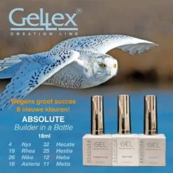 Gellex - SET Absolute Builder Gel In A Bottle #4 "Nyx" - Starterspakket 3x18ml- Gel Nagellakset