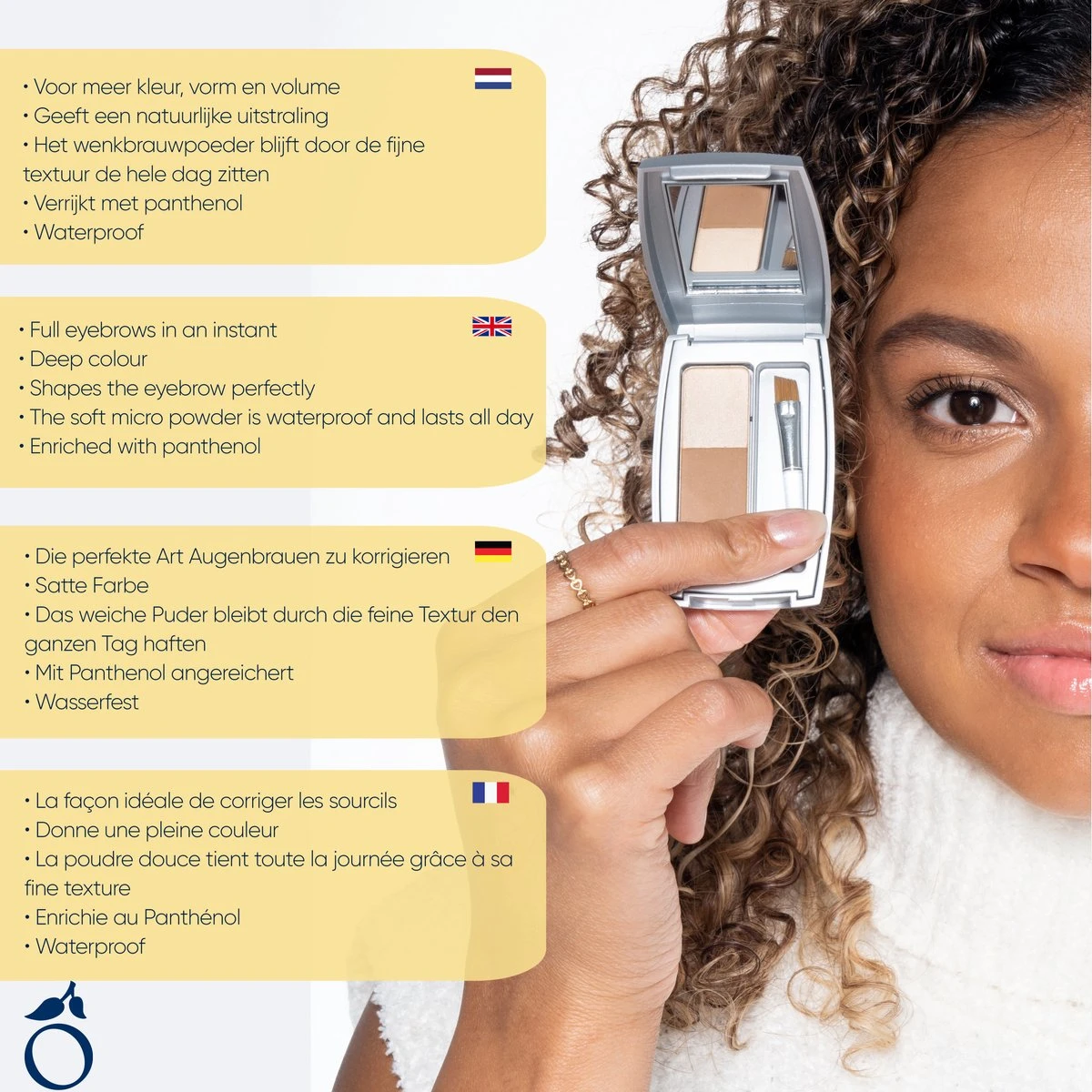 Herome Eye Care Wenkbrauw Poeder Middenbruin - Compact Brow Powder Medium Brown - Waterproof Verrijkt Met Panthenol - Volumineuze Wenkbrauwen 7 Herome Eye Care Wenkbrauw Poeder Middenbruin - Compact Brow Powder Medium Brown - Waterproof Verrijkt Met Panthenol - Volumineuze Wenkbrauwen - Image 5