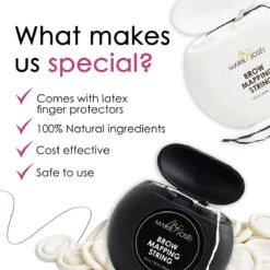 Marie-José & Co Brow Mapping String Set - Zwart & Witte Draad + 10 Vingerbeschermers - Perfect Wenkbrauwen Aftekenen Met Voorgekleurde Draad - Alternatief Voor Wenkbrauwsjablonen 13 Marie-José & Co Brow Mapping String Set - Zwart & Witte Draad + 10 Vingerbeschermers - Perfect Wenkbrauwen Aftekenen Met Voorgekleurde Draad - Alternatief Voor Wenkbrauwsjablonen -Modecosmetica Winkel 1200x1200 1940