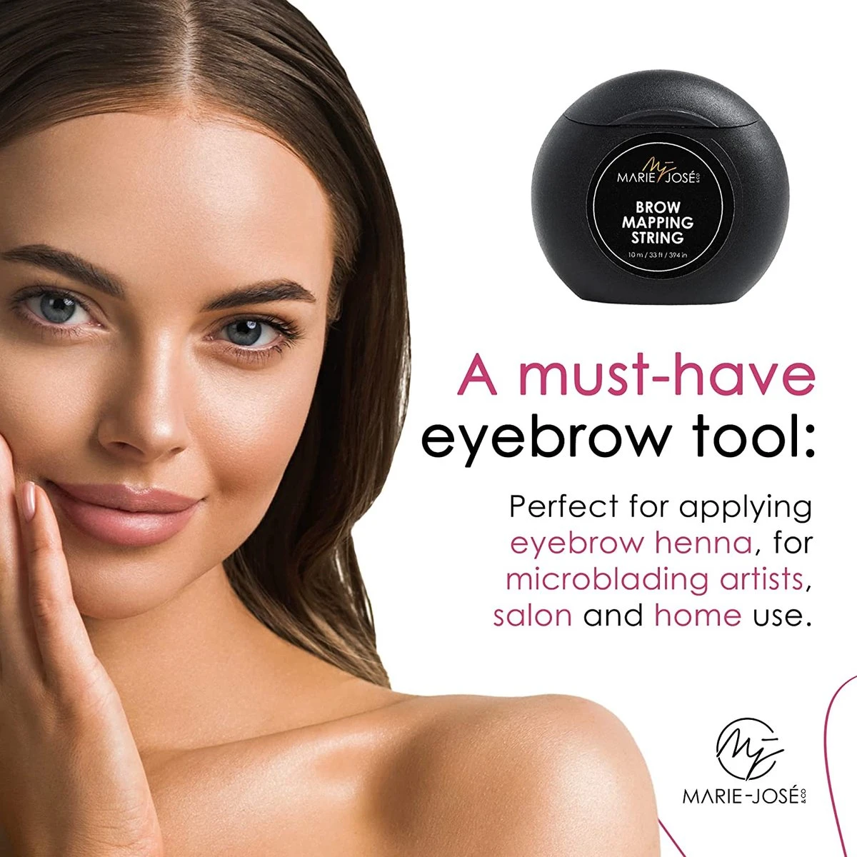 Marie-José & Co - Brow Mapping String - Voor Henna Brows & Microblading - Kleur Draad: Wit - 1 X 10M - Voldoende Voor 50 Toepassingen 4 Marie-José & Co - Brow Mapping String - Voor Henna Brows & Microblading - Kleur Draad: Wit - 1 X 10M - Voldoende Voor 50 Toepassingen - Image 2