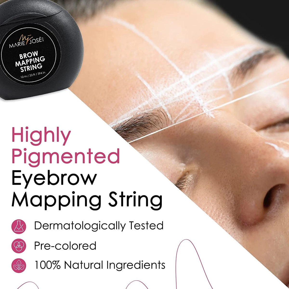 Marie-José & Co - Brow Mapping String - Voor Henna Brows & Microblading - Kleur Draad: Wit - 1 X 10M - Voldoende Voor 50 Toepassingen 5 Marie-José & Co - Brow Mapping String - Voor Henna Brows & Microblading - Kleur Draad: Wit - 1 X 10M - Voldoende Voor 50 Toepassingen - Image 3