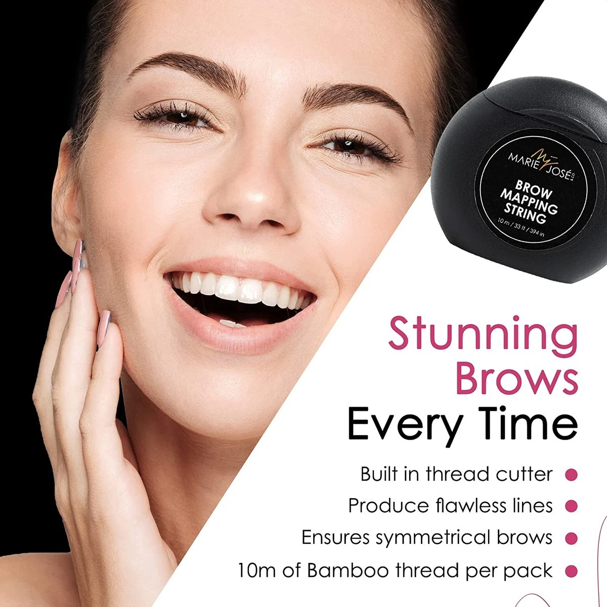 Marie-José & Co - Brow Mapping String - Voor Henna Brows & Microblading - Kleur Draad: Wit - 1 X 10M - Voldoende Voor 50 Toepassingen 7 Marie-José & Co - Brow Mapping String - Voor Henna Brows & Microblading - Kleur Draad: Wit - 1 X 10M - Voldoende Voor 50 Toepassingen - Image 5