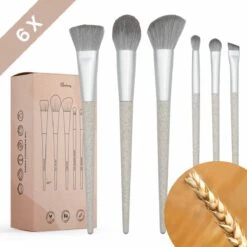 Bamboozy Makeup Kwasten Set Tarwestro - Make Up Brush Foundation Oogschaduw Poeder Kwast Brush Contour Eyeliner - 6 Stuks