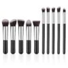 Evvie Set Van 10 Make-up Kwasten Kabuki - Zwart-Zilver -Modecosmetica Winkel 1200x1200 2082