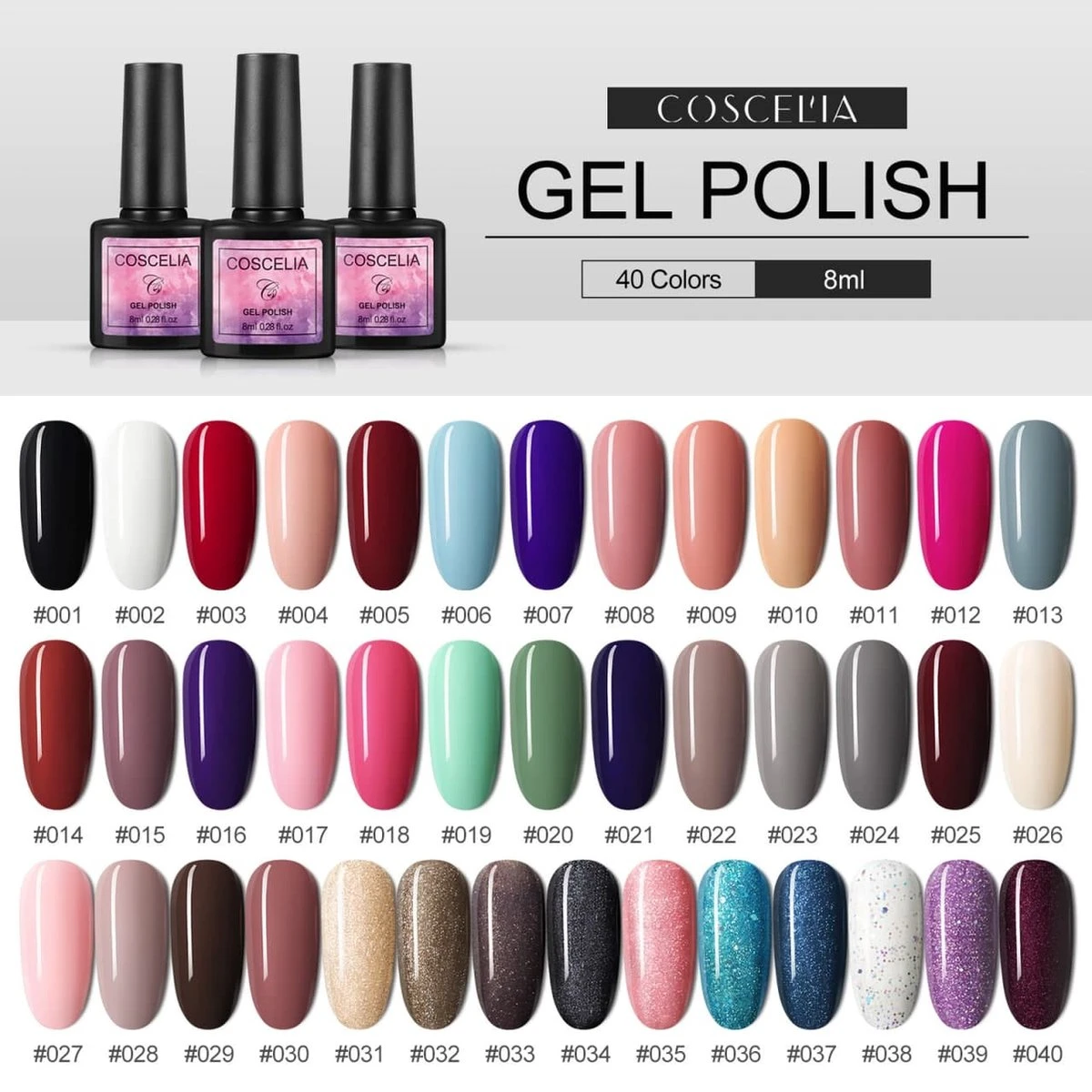 Gellak Starterspakket - 40 Kleuren - Basecoat - Topcoat - Gellak - Gellakset - Nagelset - Gelnagels - Nagellak - Gelnagel Kit - UV Lamp 36W - LED - Manicure Set - 40 Kleuren Gel Polish - Nail Art - Nagellamp - Nageldroger 15 Gellak Starterspakket - 40 Kleuren - Basecoat - Topcoat - Gellak - Gellakset - Nagelset - Gelnagels - Nagellak - Gelnagel Kit - UV Lamp 36W - LED - Manicure Set - 40 Kleuren Gel Polish - Nail Art - Nagellamp - Nageldroger - Image 13