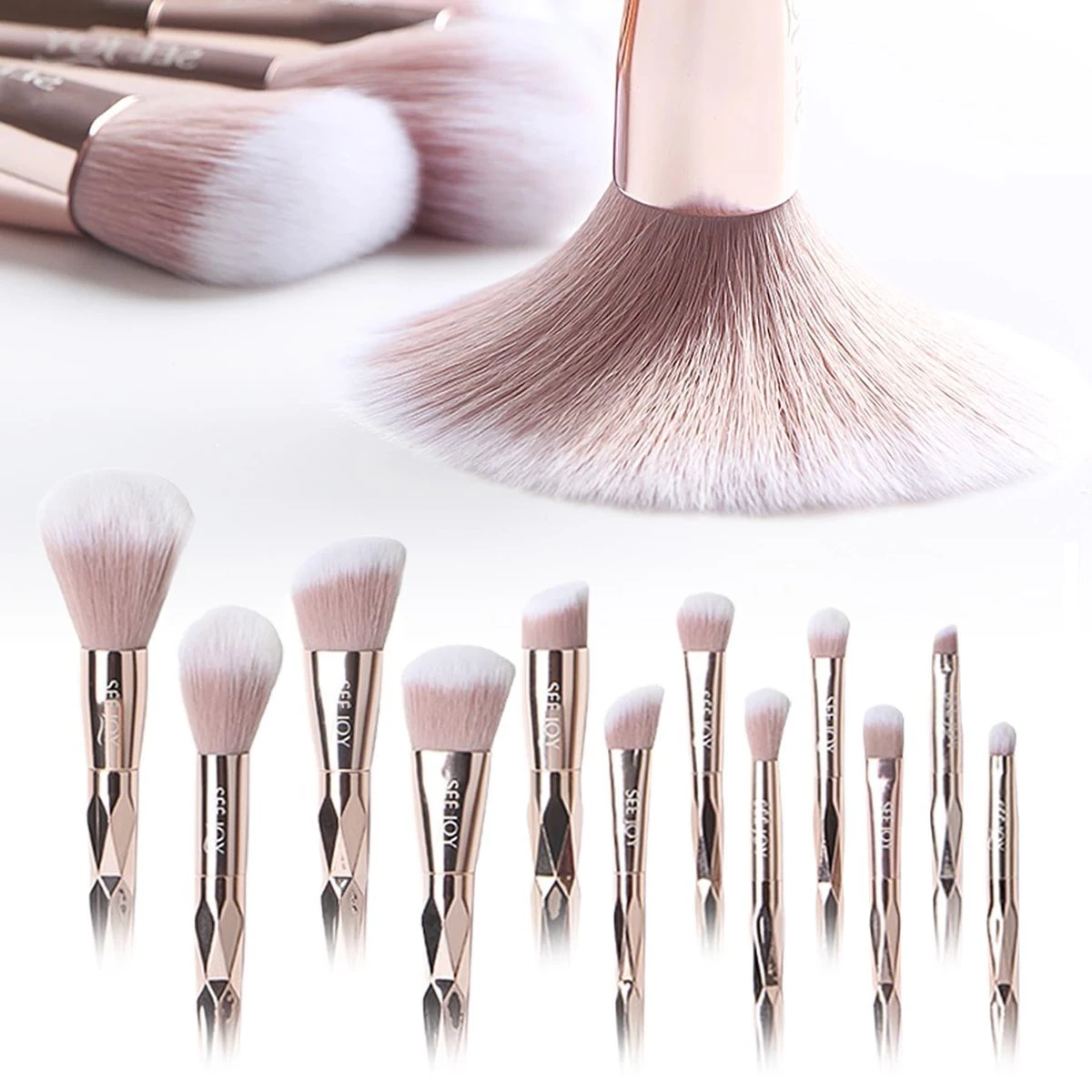 BeauRose Make Up Kwasten Set - Make Up Brush - Oogschaduw - Foundation Kwast - Poeder Kwast - Brush - Make Up - Cosmetica - Kwasten Set – Make Up Tasje - 12 Stuks 3 BeauRose Make Up Kwasten Set - Make Up Brush - Oogschaduw - Foundation Kwast - Poeder Kwast - Brush - Make Up - Cosmetica - Kwasten Set – Make Up Tasje - 12 Stuks
