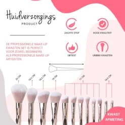 BeauRose Make Up Kwasten Set - Make Up Brush - Oogschaduw - Foundation Kwast - Poeder Kwast - Brush - Make Up - Cosmetica - Kwasten Set – Make Up Tasje - 12 Stuks 14 BeauRose Make Up Kwasten Set - Make Up Brush - Oogschaduw - Foundation Kwast - Poeder Kwast - Brush - Make Up - Cosmetica - Kwasten Set – Make Up Tasje - 12 Stuks -Modecosmetica Winkel 1200x1200 2142