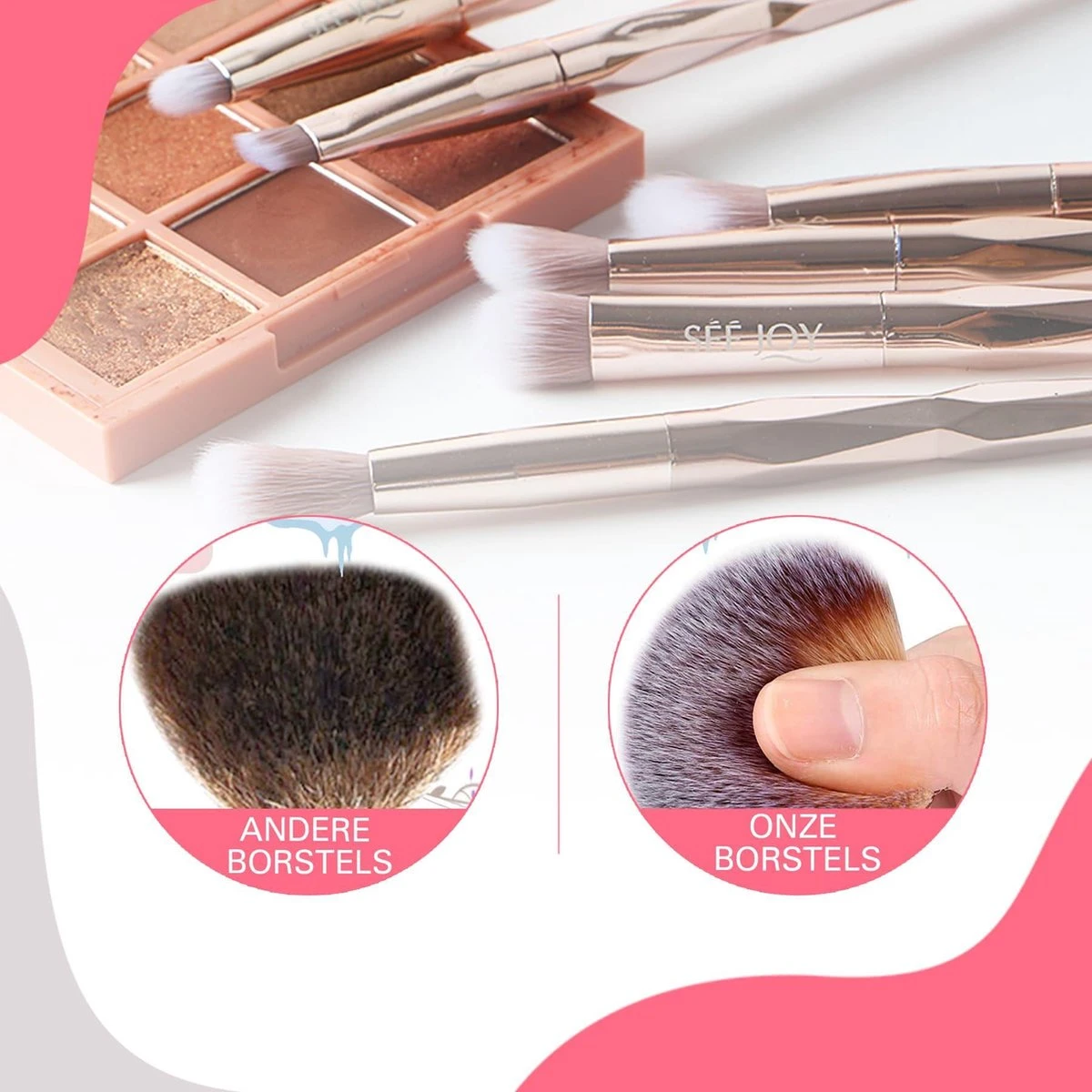 BeauRose Make Up Kwasten Set - Make Up Brush - Oogschaduw - Foundation Kwast - Poeder Kwast - Brush - Make Up - Cosmetica - Kwasten Set – Make Up Tasje - 12 Stuks 8 BeauRose Make Up Kwasten Set - Make Up Brush - Oogschaduw - Foundation Kwast - Poeder Kwast - Brush - Make Up - Cosmetica - Kwasten Set – Make Up Tasje - 12 Stuks - Image 6