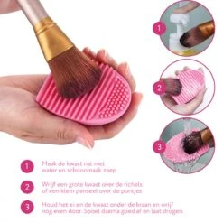 Make Up Kwasten Reiniger - Egg Roze - BrushEgg - Kwastenreiniger -Modecosmetica Winkel 1200x1200 2168