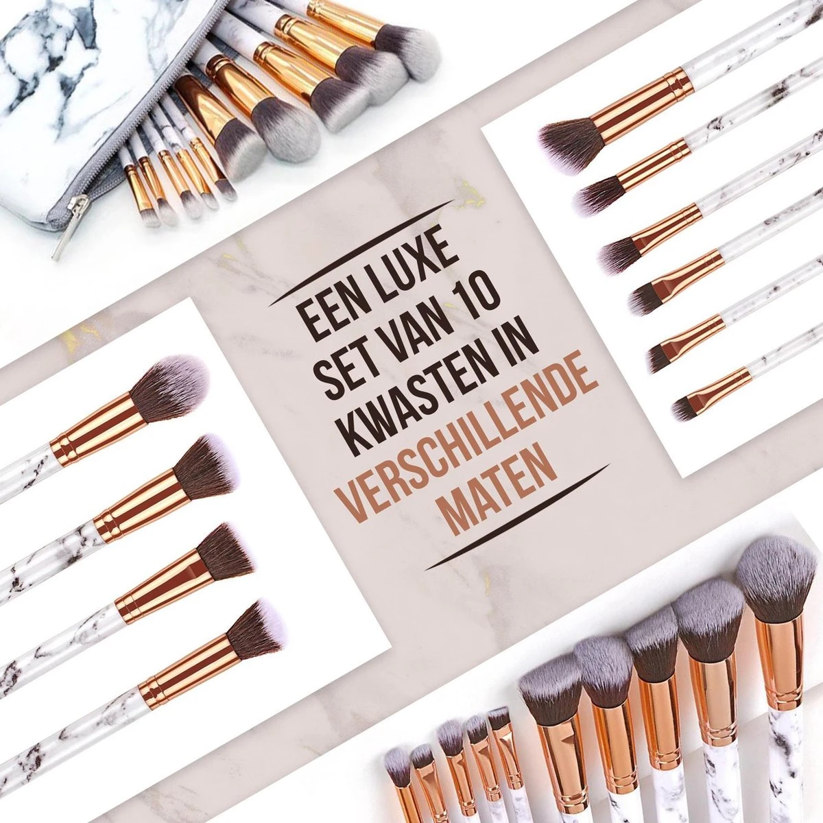 Luxe Make Up Kwasten Set - Make Up Brush - Oogschaduw – Beauty - Foundation Kwast - Poederkwast - Brush - Make Up - Cosmetica - Kwasten Set – Make Up Etui - Make Up Penselen Set – Make Up Set 6 Luxe Make Up Kwasten Set - Make Up Brush - Oogschaduw – Beauty - Foundation Kwast - Poederkwast - Brush - Make Up - Cosmetica - Kwasten Set – Make Up Etui - Make Up Penselen Set – Make Up Set - Image 4