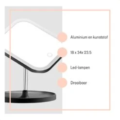 LYVION Make-up Spiegel Op Standaard Met LED / Met 3 Lichtkleuren / Make-up Spiegel / Make-up Standaard / Werkt Op 4 AAA-batterijen Of Micro USB Kabel / Touch - Zwart 10 LYVION Make-up Spiegel Op Standaard Met LED / Met 3 Lichtkleuren / Make-up Spiegel / Make-up Standaard / Werkt Op 4 AAA-batterijen Of Micro USB Kabel / Touch - Zwart -Modecosmetica Winkel 1200x1200 2261