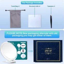 5 Inch, 20x Vergrotende Spiegel, Tweezijdige Spiegel, 20X/1x Vergroting, Opvouwbare Make-upspiegel Met Handheld/standaard, Gebruik Voor Make-up Toepassing, Pincet, En Mee-eter/smetverwijdering. (zilver) 13 5 Inch, 20x Vergrotende Spiegel, Tweezijdige Spiegel, 20X/1x Vergroting, Opvouwbare Make-upspiegel Met Handheld/standaard, Gebruik Voor Make-up Toepassing, Pincet, En Mee-eter/smetverwijdering. (zilver) -Modecosmetica Winkel 1200x1200 2295