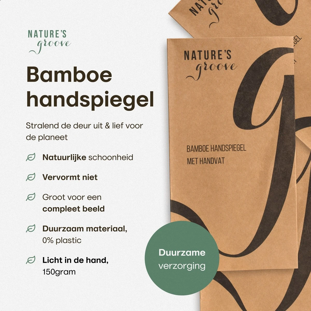 Bamboe Handspiegel Met Handvat - 15 Cm - Make Up Spiegel / Scheerspiegel / Kappersspiegel - 150 Gram - Kapper 8 Bamboe Handspiegel Met Handvat - 15 Cm - Make Up Spiegel / Scheerspiegel / Kappersspiegel - 150 Gram - Kapper - Image 6