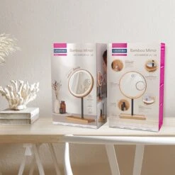 Lanaform - Bamboo Mirror - Oplaadbare Staande Spiegel ×1 · ×3 - Elegant Design Van Bamboe Met Zwarte Poedercoatingafwerking - Ledlampen Met Lange Levensduur -Modecosmetica Winkel 1200x1200 2361