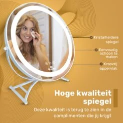 Great's® Make Up Spiegel Met LED Verlichting- ⌀ 40cm - Visagie Spiegel Rond - Extra Close Up Spiegeltje 10x - Wit 12 Great's® Make Up Spiegel Met LED Verlichting- ⌀ 40cm - Visagie Spiegel Rond - Extra Close Up Spiegeltje 10x - Wit -Modecosmetica Winkel 1200x1200 2389