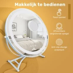 Great's® Make Up Spiegel Met LED Verlichting- ⌀ 40cm - Visagie Spiegel Rond - Extra Close Up Spiegeltje 10x - Wit 16 Great's® Make Up Spiegel Met LED Verlichting- ⌀ 40cm - Visagie Spiegel Rond - Extra Close Up Spiegeltje 10x - Wit -Modecosmetica Winkel 1200x1200 2391