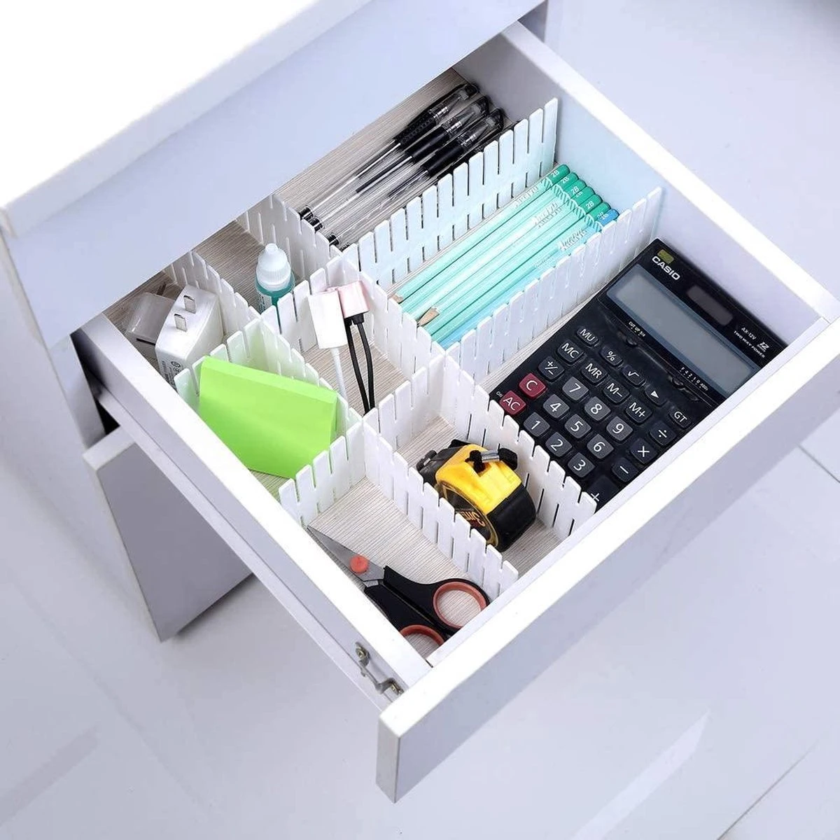 Waal® Lade Organizer - Lade Verdeler - 6 Stuks - Zwart 4 Waal® Lade Organizer - Lade Verdeler - 6 Stuks - Zwart - Image 2