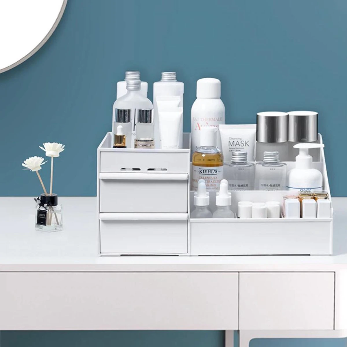 Make-up Organizer - Cosmetica Opbergdoos - Sieraden Bakje - Dames - Wit - Opmaken 8 Make-up Organizer - Cosmetica Opbergdoos - Sieraden Bakje - Dames - Wit - Opmaken - Image 6