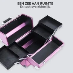 Confibel Cosmetica Koffer - Make Up Koffer Uitklapbaar - 5 Opbergbakken Make-up Koffer - Beautycase/Visagiekoffer /Cosmeticakoffer /Beautycase/ Nagelstylistekoffer - Roze 19 Confibel Cosmetica Koffer - Make Up Koffer Uitklapbaar - 5 Opbergbakken Make-up Koffer - Beautycase/Visagiekoffer /Cosmeticakoffer /Beautycase/ Nagelstylistekoffer - Roze -Modecosmetica Winkel 1200x1200 2552